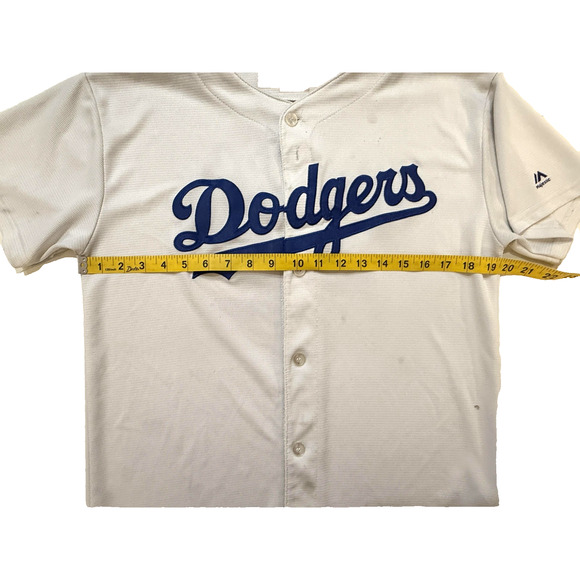 Los Angeles Dodgers Jersey Men Medium White MLB Baseball Jackie Robinson 42- Y2K - Picture 8 of 9